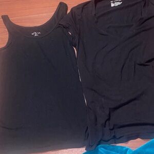 ⚫️ Black Tank Top and T-Shirt Set ✔️
